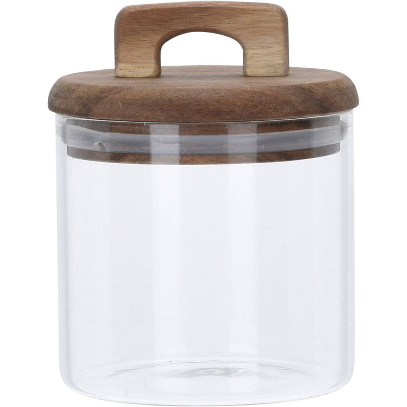 Słoik, szklany pojemnik na żywność z drewnianym zamknięciem, 750 ml