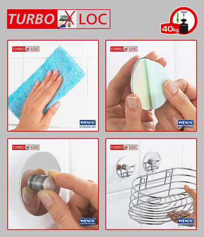 OUTLET Wieszak łazienkowy Turbo-Loc - 2 sztuki w komplecie