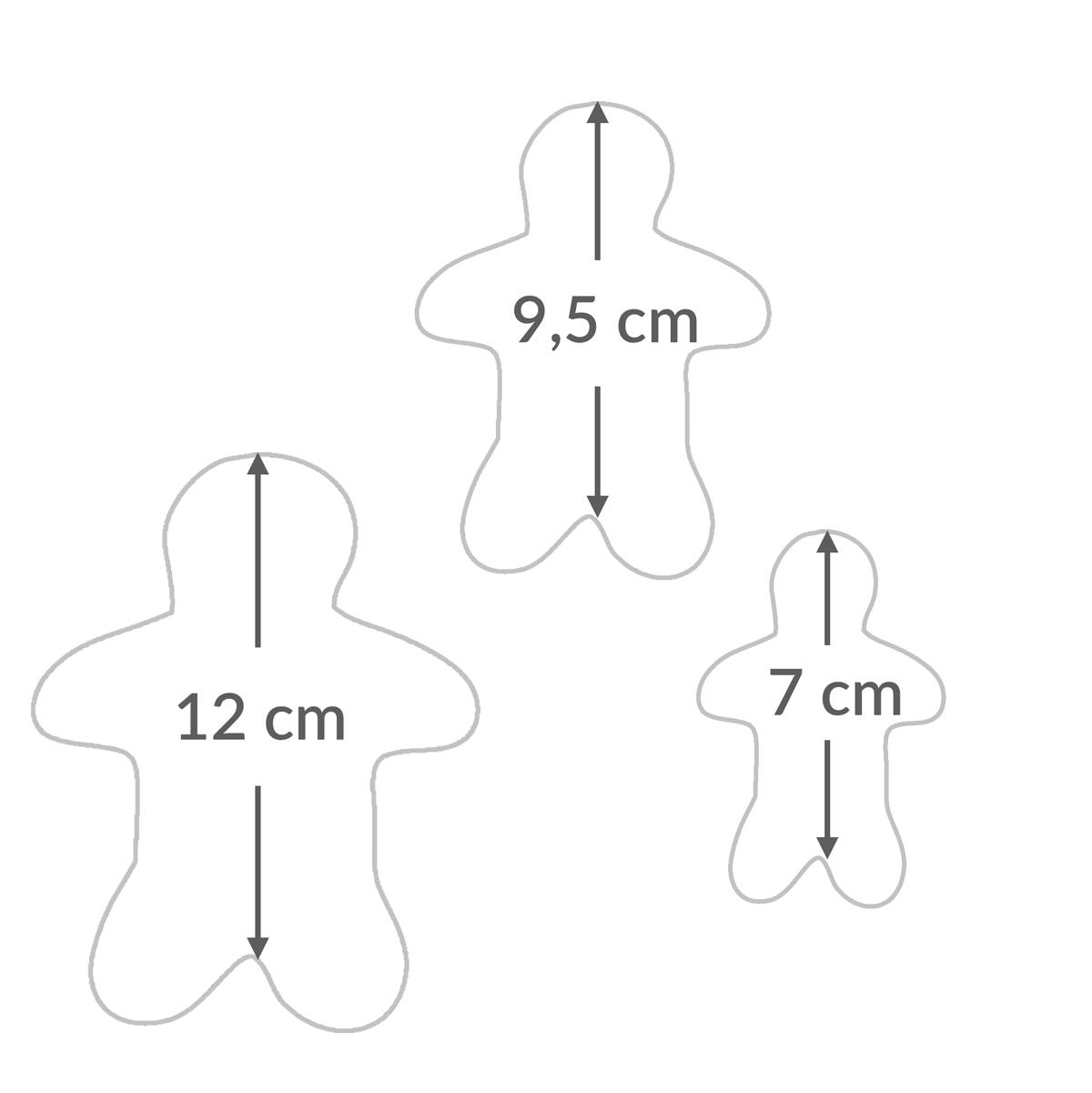 Wykrawaczki do ciastek, motyw świąteczny, 3 sztuki