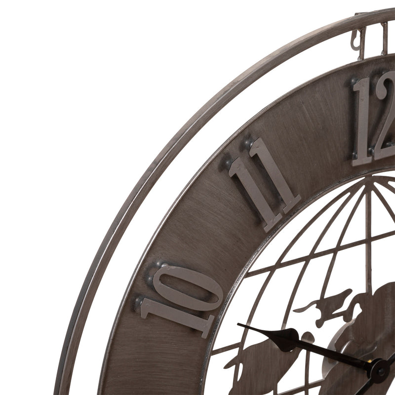 Zegar ścienny Kula ziemska, Ø 68 cm