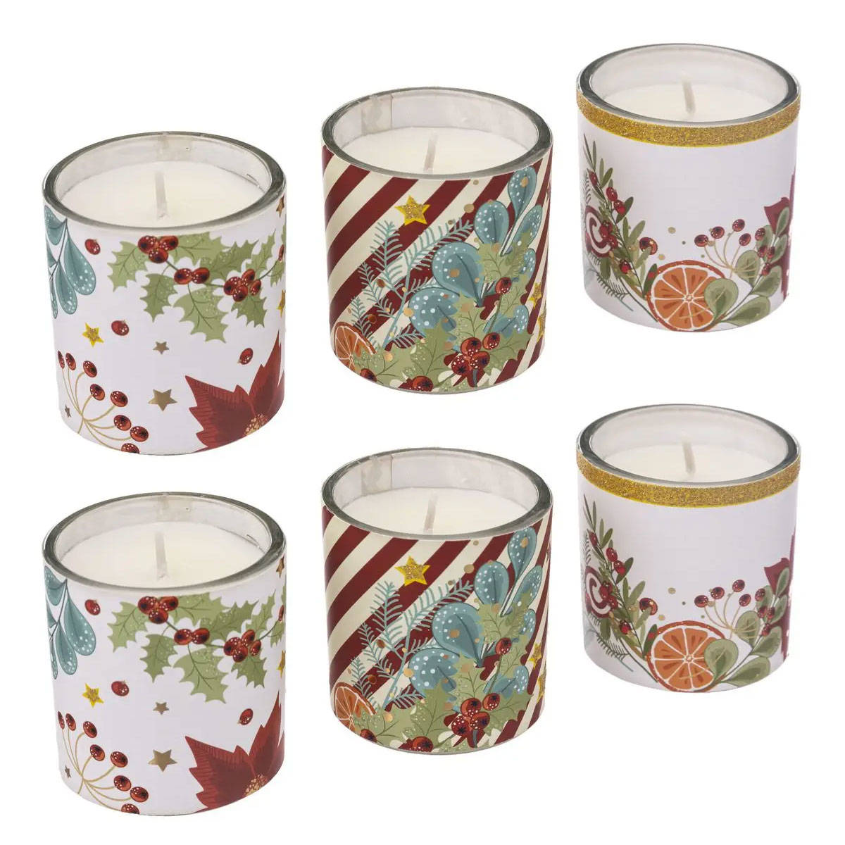 Zestaw świeczek zapachowych w ozdobnym pudełku, 6 szt.