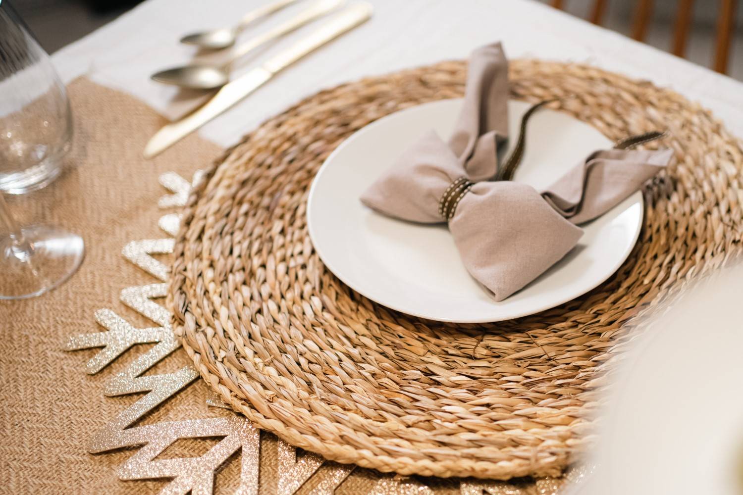 Podkładka na stół z brokatem SNOWFLAKE