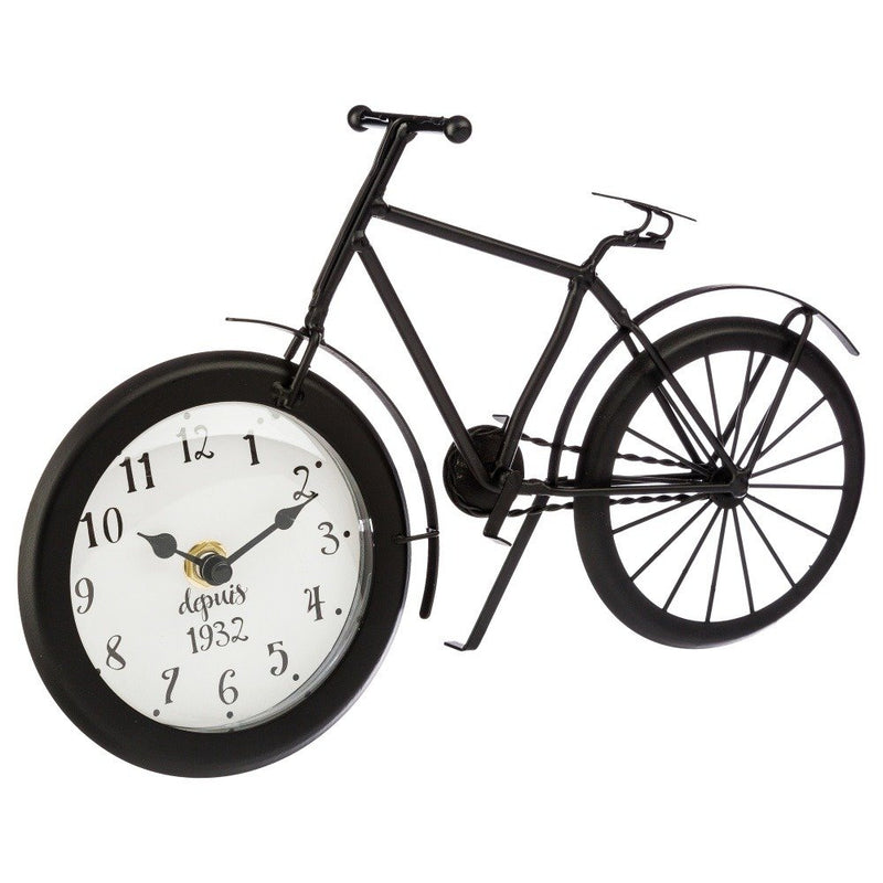 OUTLET Zegar stołowy metalowy, motyw roweru, 29 cm