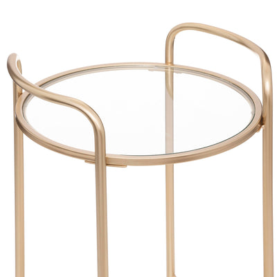 Barek mobilny THALIA GOLD, stolik na kółkach, 75 cm