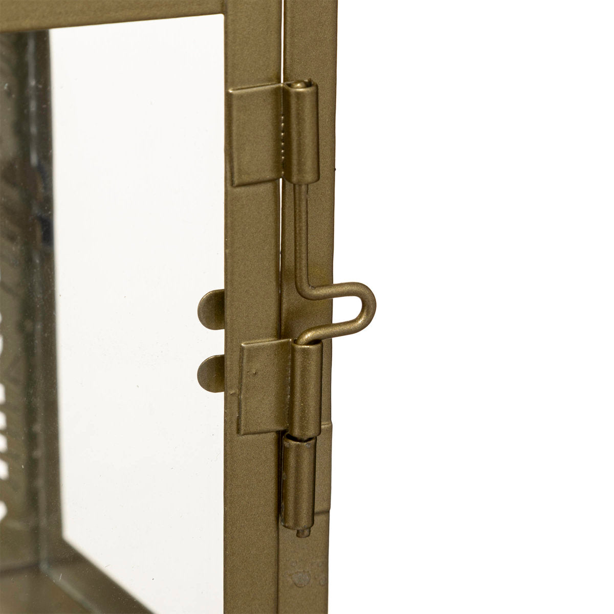 Metalowy lampion GOLD z ażurową ścianką