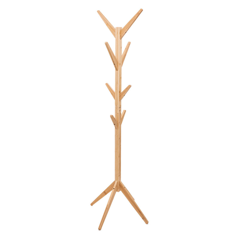 Bambusowy stojak do przedpokoju na płaszcze TREE, 8 haczyków, 178 cm