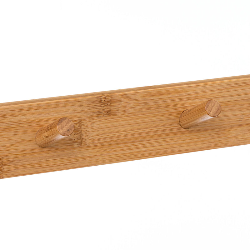 Wieszak do przedpokoju z siedziskiem i półką, bambus, 170 cm