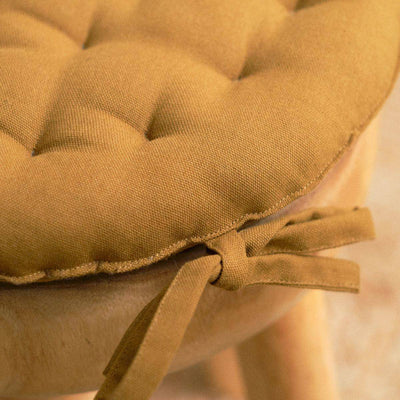 Poduszka na krzesło okrągła Secession, bawełniana, Ø 40 cm