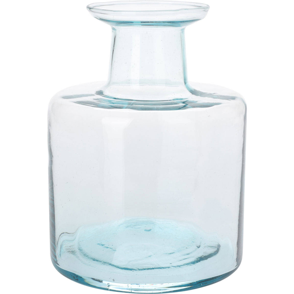 Wazon ze szkła z recyklingu, butelka, 21 cm