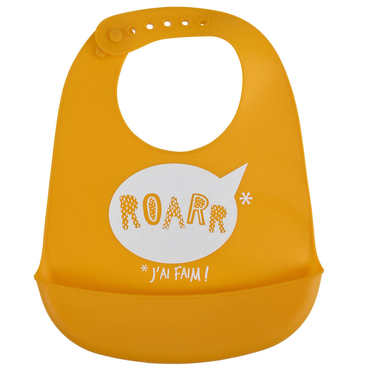 Silikonowy śliniak z kieszenią