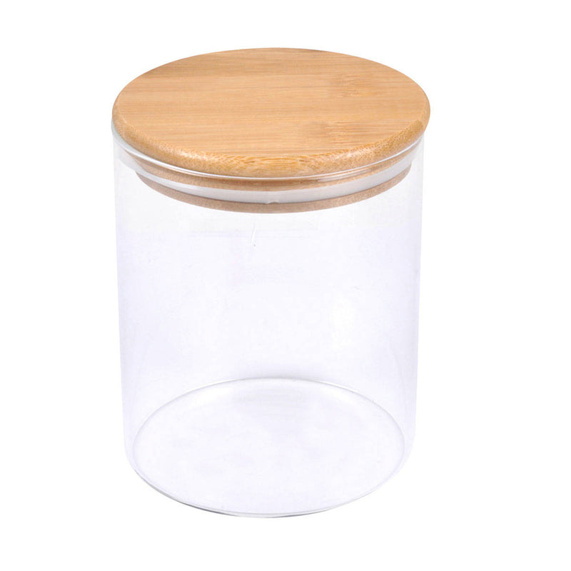 Szklany pojemnik z bambusową przykrywką, 1,3l