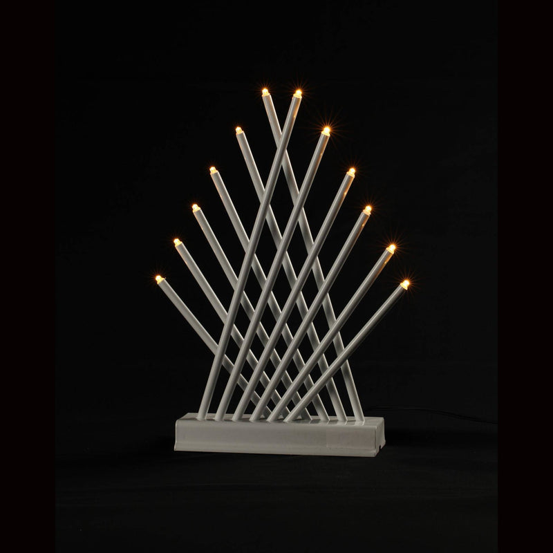 Świecznik kandelabr na baterie, 12 LED