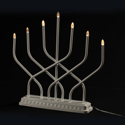 Świecznik kandelabr na baterie, 7 LED