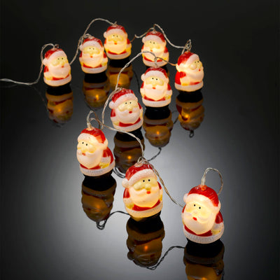 Girlanda świetlna Mikołaje, 10 LED