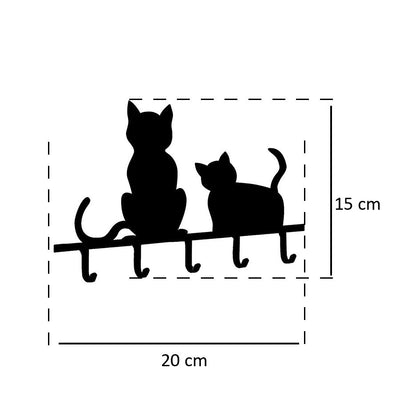 OUTLET Wieszak na klucze KOTY - 5 haczyków w komplecie