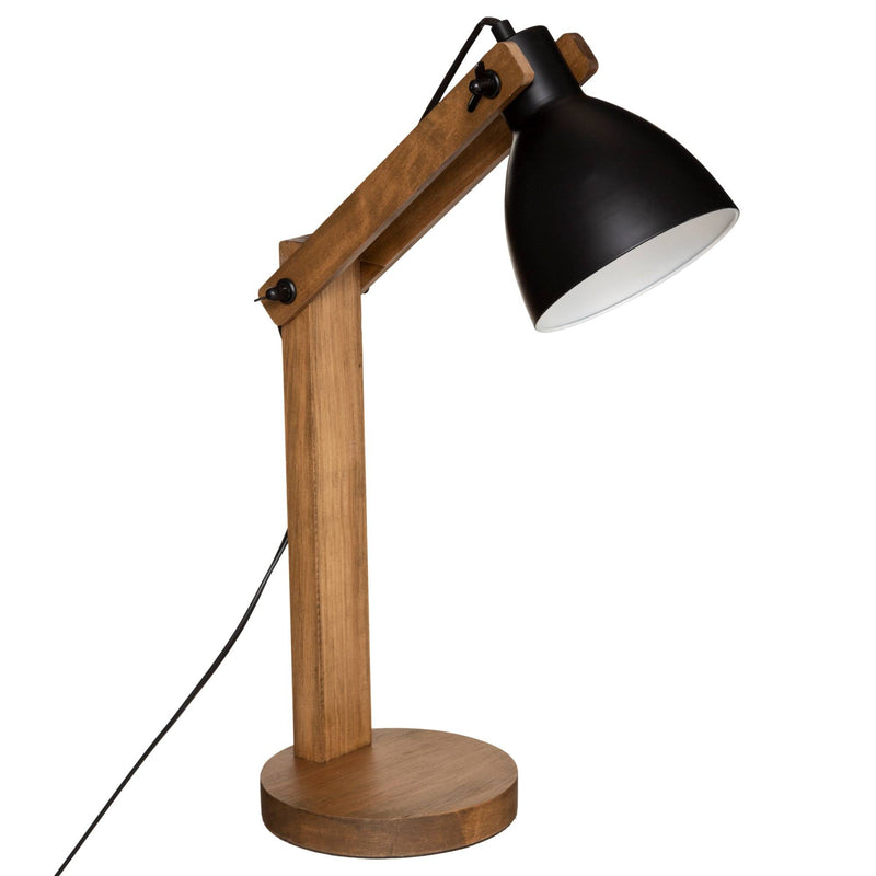 OUTLET Lampa stojąca CUBA, wys. 56 cm, drewniana