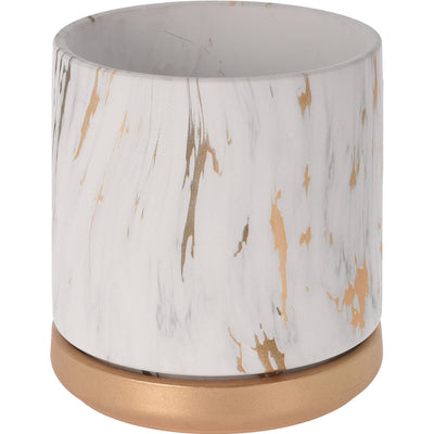 OUTLET Doniczka z podstawką MARBLE, ceramiczna