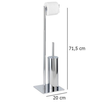 OUTLET Stojak na papier toaletowy i szczotkę RECCO do WC - 2w1, WENKO