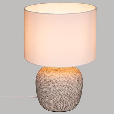 OUTLET Lampa stołowa na ceramicznej podstawie DAVIA, wys. 40 cm