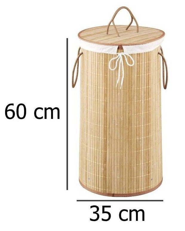 Bambusowy kosz na pranie, 55 litrów, ZELLER