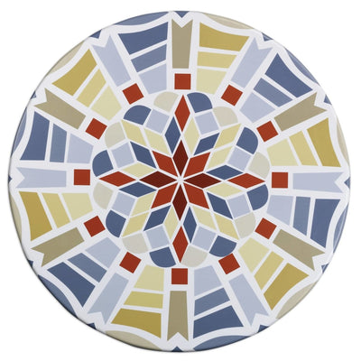 Obrus na stolik ogrodowy, motyw mozaiki, Ø 90 cm