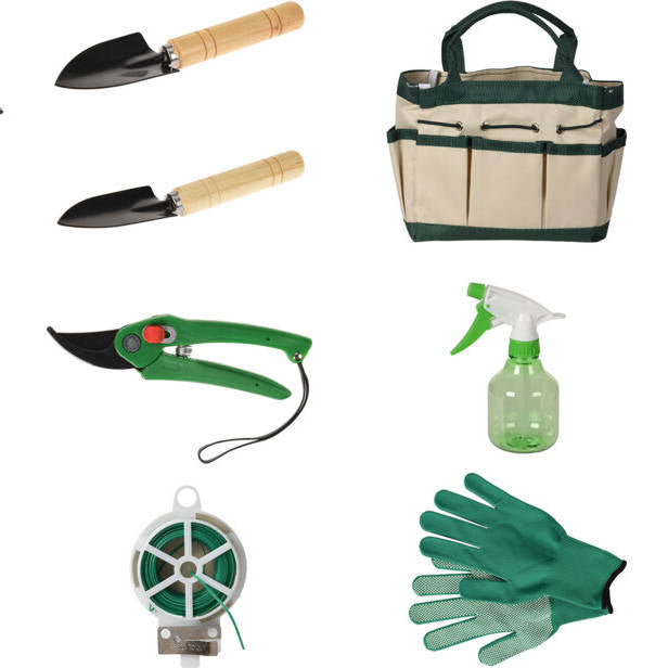 Zestaw narzędzi ogrodowych z torbą, 8 elementów