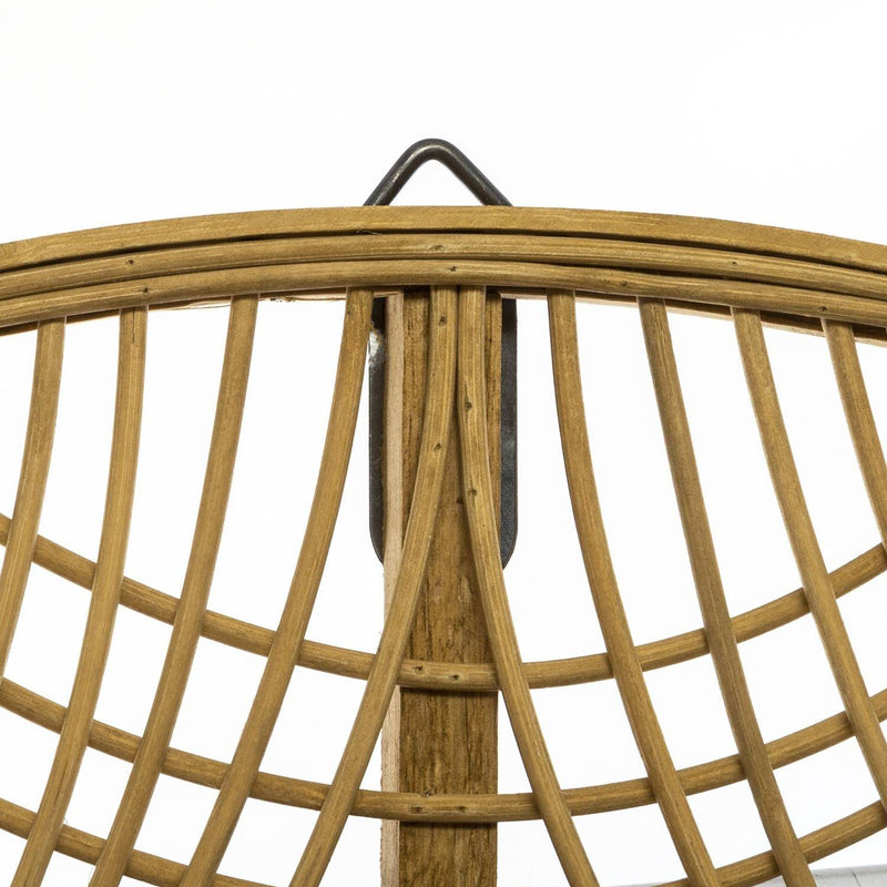Lustro boho w bambusowej ramie INA, Ø 70 cm