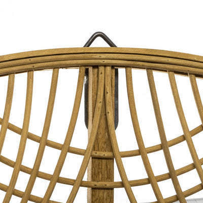 Lustro boho w bambusowej ramie INA, Ø 89 cm