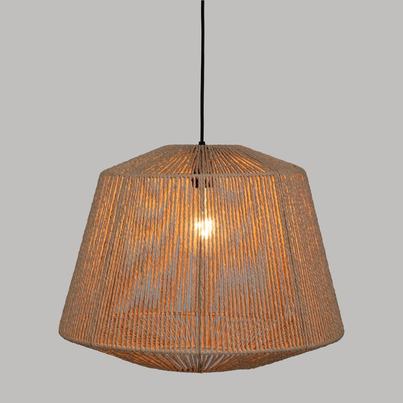 Lampa wisząca z plecionki Jily, metal, Ø 48 cm