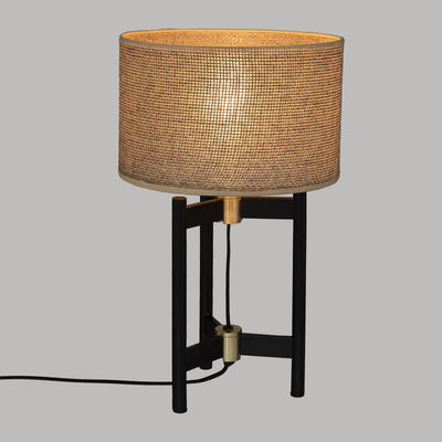 Lampa z beżowym abażurem Levon, wys. 51 cm