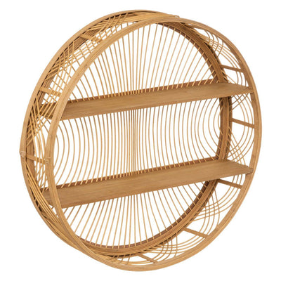 Okrągła półka ścienna Ina z drewna bambusowego, Ø 70 cm