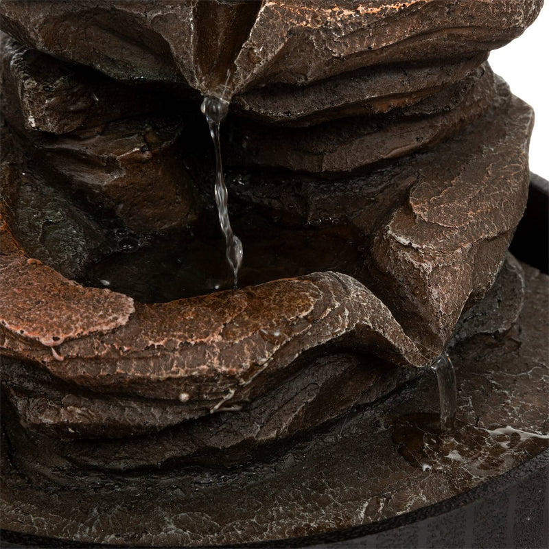 Mini fontanna zen Sharmila, żywica, wys. 22,5 cm