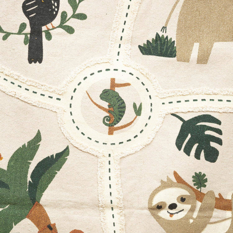Dywan do pokoju dziecięcego Jungle, mapa, bawełniany, 150 x 100 cm