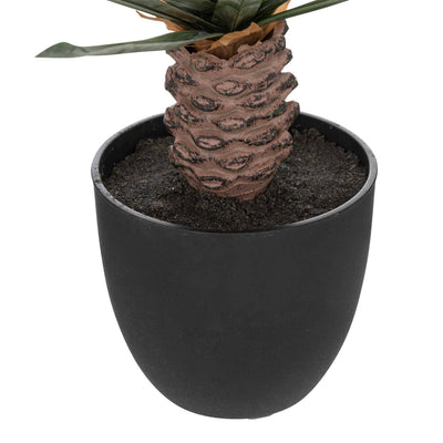 Sztuczna palma jak żywa w czarnej donicy, wys. 52 cm
