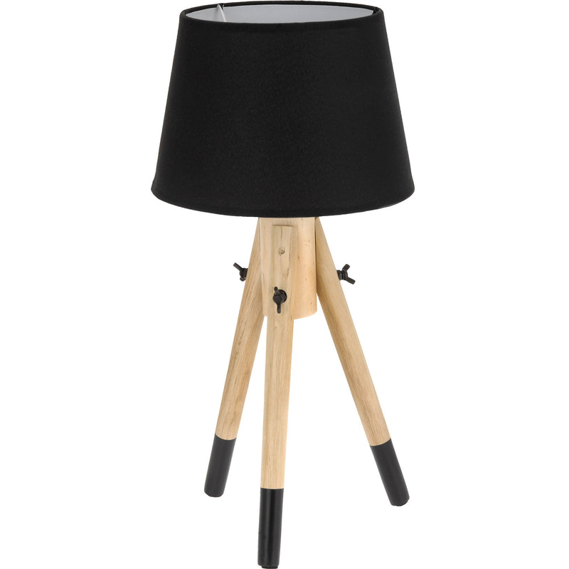 Lampka stołowa, drewniana, stojąca